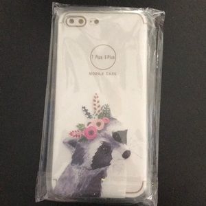 New Unopened Raccoon iPhone 7,8 plus Soft case